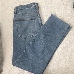 Re/Done Stove Pipe straight 70’d Light Blue Cropped Jeans